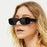Square Frame Sunglasses Retro Lightweight Sun UV Protection Glasses for Small Faces - Orange Frame / Tan Lens - 4