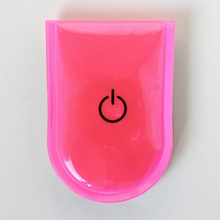 10Pcs / Set Flashing Magnetic LED Clip Lights for Night Running Safety Warning Lamp - Pink - 2