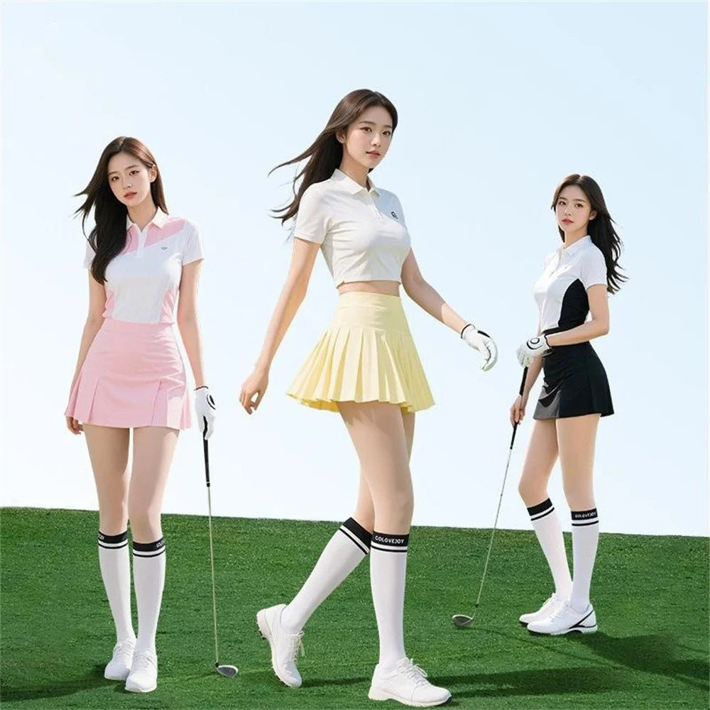 GOLOVEJOY XWZ18 UPF50+ Summer Pantyhose Butt Lifting Tights Anti Bacterial Leggings for Golf - 6