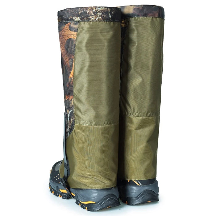 LUCKSTONE 1 Pair Outdoor Oxford Cloth Waterproof Gaiters Leg Cover Boots Shoe Covers for Hiking Camping Climbing Skiing - 2