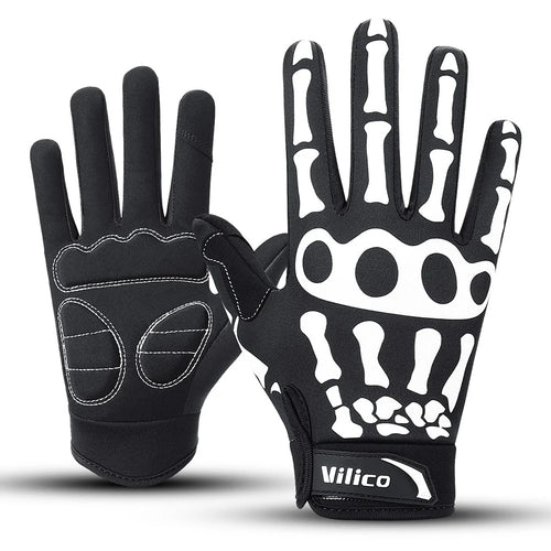 VILICO A0143 1 Pair Full Finger Cycling Gloves Road Bike MTB Bike Shock Absorbing Anti Slip Touchscreen Gloves - M - 1