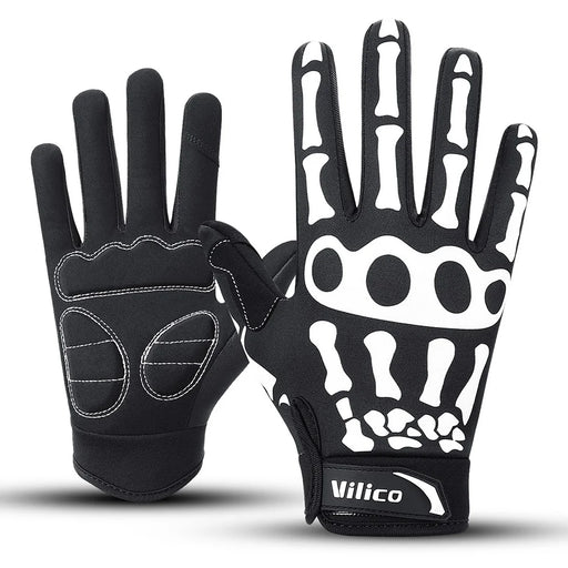 VILICO A0143 1 Pair Full Finger Cycling Gloves Road Bike MTB Bike Shock Absorbing Anti Slip Touchscreen Gloves - M - 1