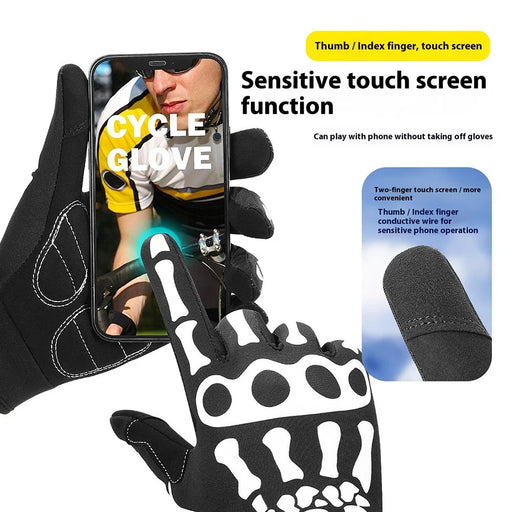 VILICO A0143 1 Pair Full Finger Cycling Gloves Road Bike MTB Bike Shock Absorbing Anti Slip Touchscreen Gloves - M - 2