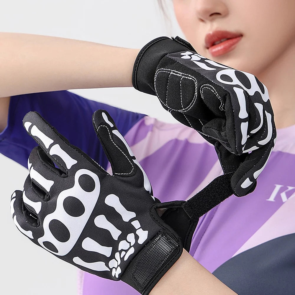 VILICO A0143 1 Pair Full Finger Cycling Gloves Road Bike MTB Bike Shock Absorbing Anti Slip Touchscreen Gloves - M - 5