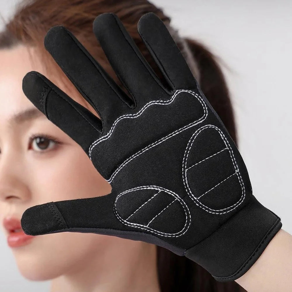 VILICO A0143 1 Pair Full Finger Cycling Gloves Road Bike MTB Bike Shock Absorbing Anti Slip Touchscreen Gloves - M - 6