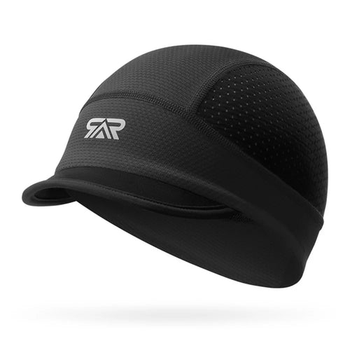 SHINEMEOTH Cycling Cap Short Brim Breathable Quick Dry Sun Protection Small Hat for Head Circumference 54-60cm - Black - 1