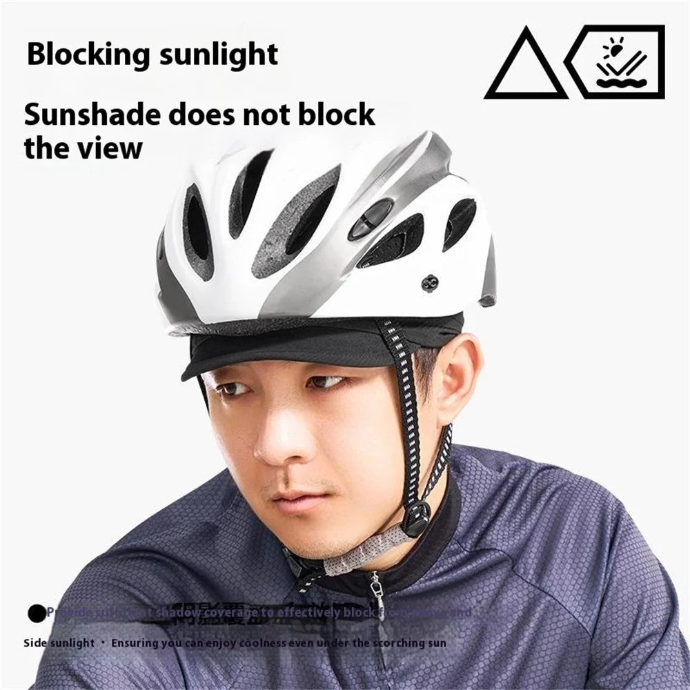 SHINEMEOTH Cycling Cap Short Brim Breathable Quick Dry Sun Protection Small Hat for Head Circumference 54-60cm - Black - 7