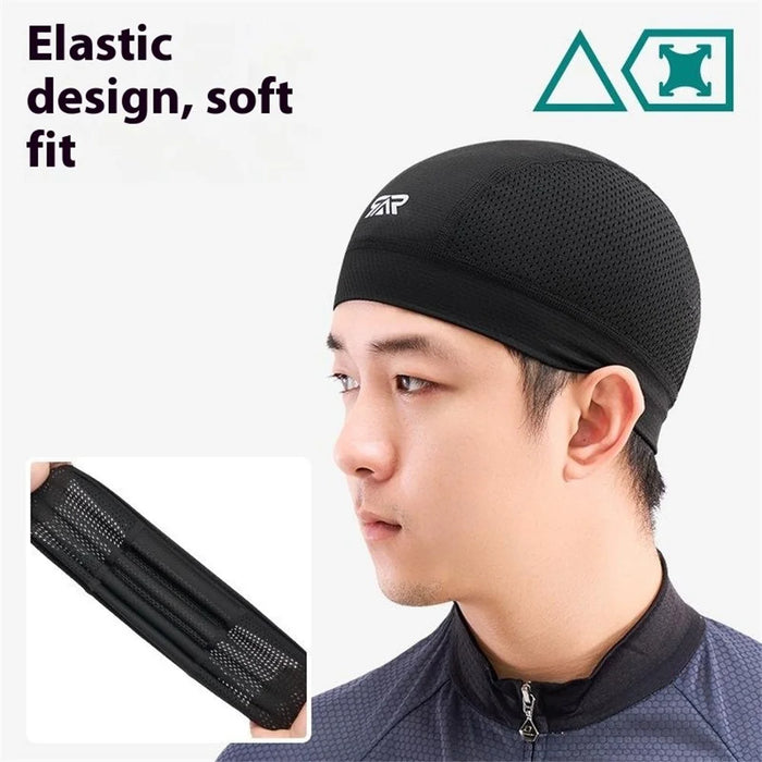 SHINEMEOTH Breathable Outdoor Sports Cap Quick Dry Sun Protection Sweat Wicking Cycling Hat - Black - 4