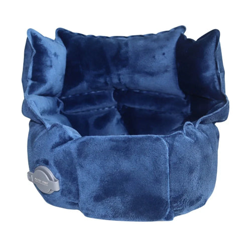 PICTET.FINO PF110B Inflatable Neck Pillow Elevated Design Crystal Velvet Inflate Pillow for Travel - Blue - 1