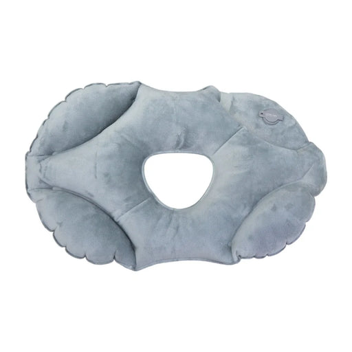PICTET.FINO PF111B Inflatable Pillow for face Down Sleeping Crystal Velvet Portable Pillow - Grey - 1