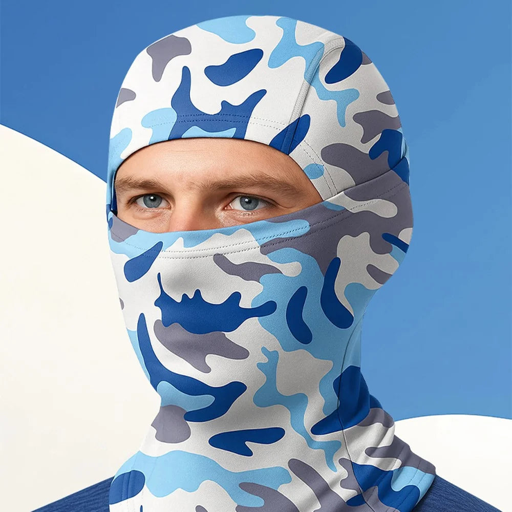 Outdoor Sports Sun Protection High Elasticity Cycling Balaclava Breathable Ice Silk Face Mask - Black - 2