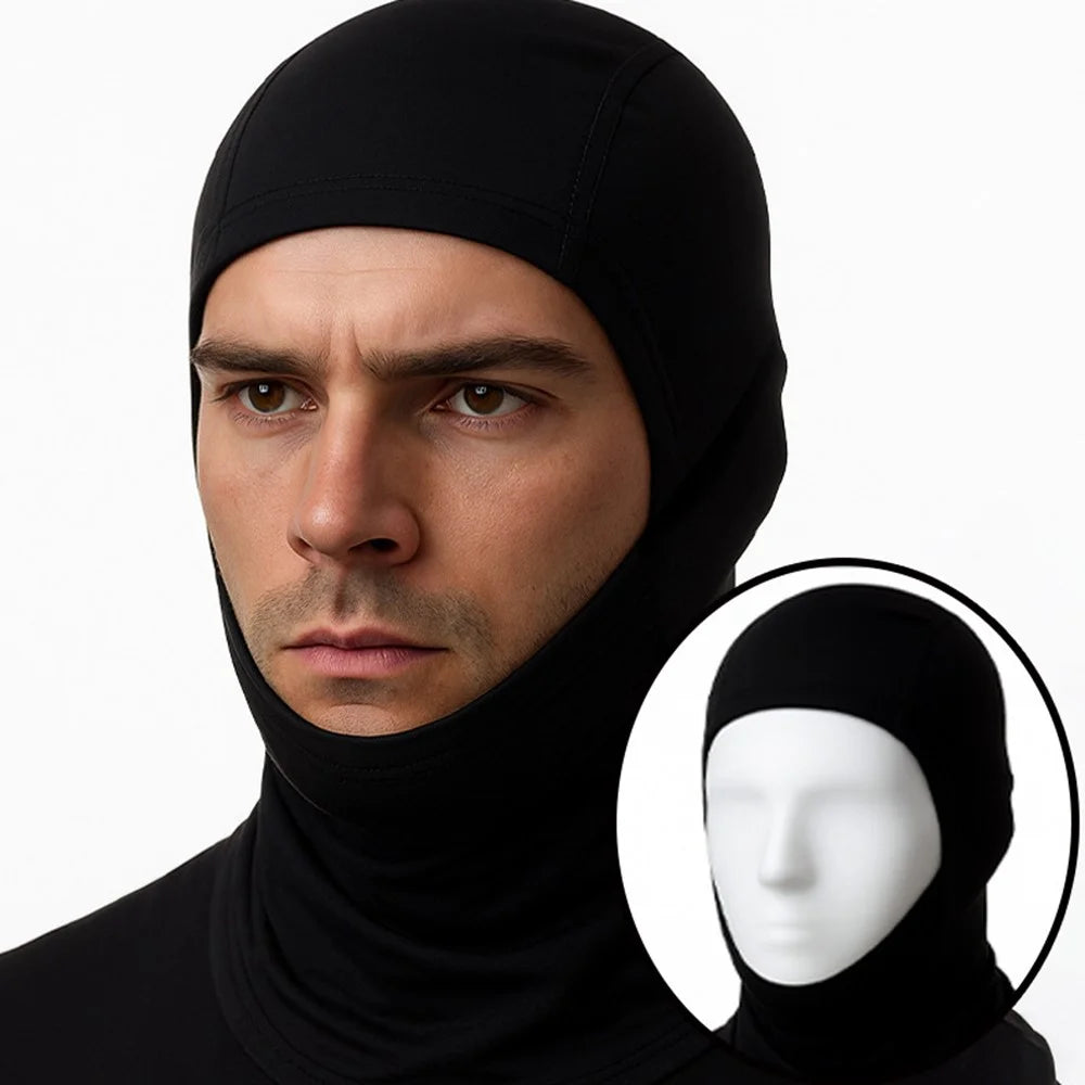 Outdoor Sports Sun Protection High Elasticity Cycling Balaclava Breathable Ice Silk Face Mask - Black - 6