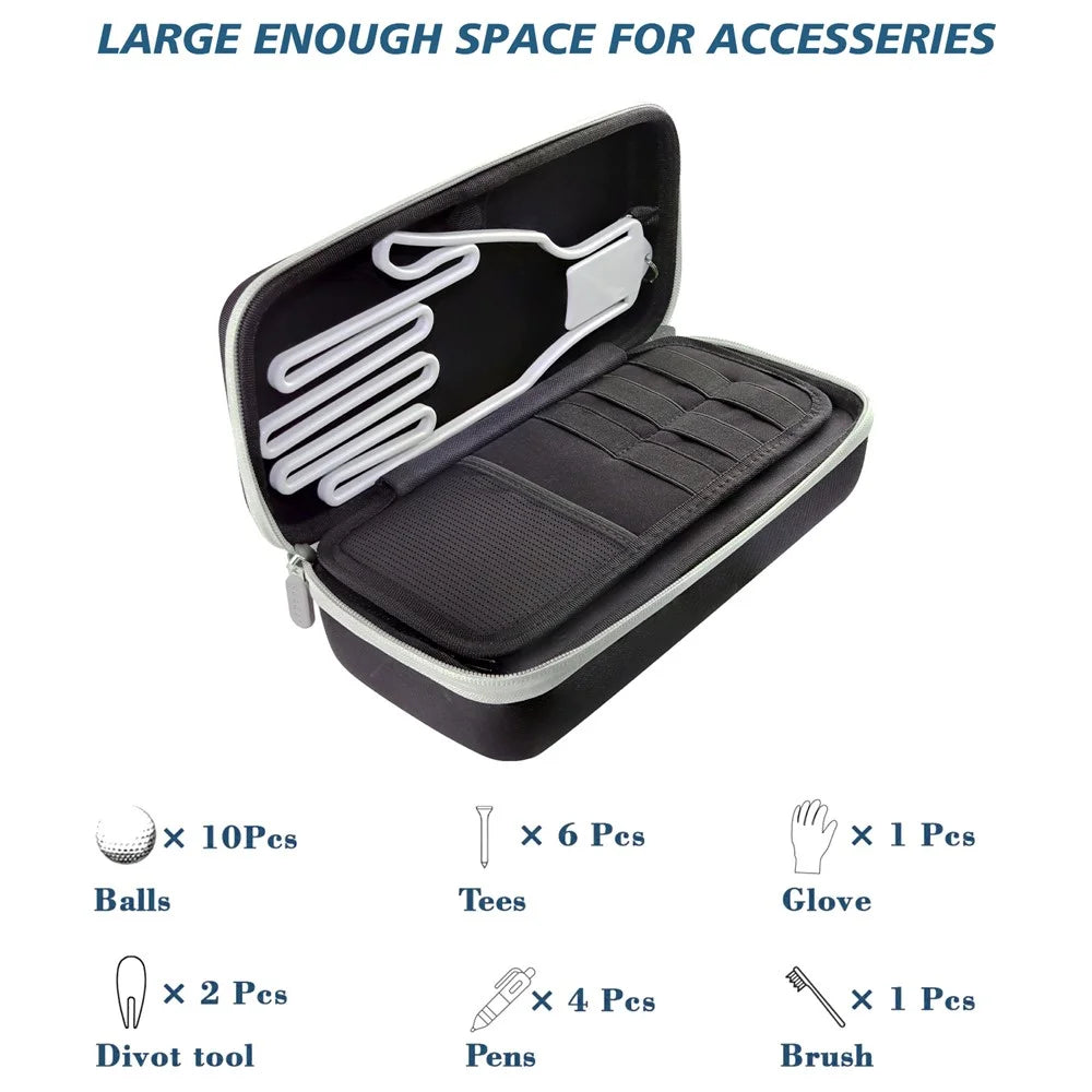 MIS517 Golf Accessories Hard Shell Storage Case Dust-Proof Protective Box with Glove Holder - 6