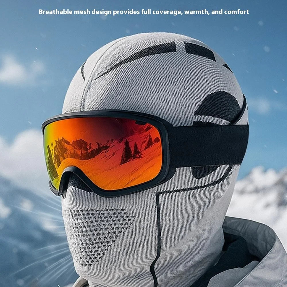 Winter Motorcycle Riding Balaclava High Elastic Nylon Ski Mask Honeycomb Breathable Windproof Neck Gaiter - Black - 3