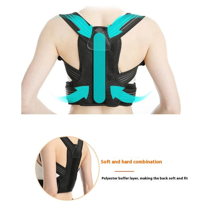 Posture Corrector Back Support Breathable Anti Hunchback Spine Alignment Fixation Brace - XS - 4