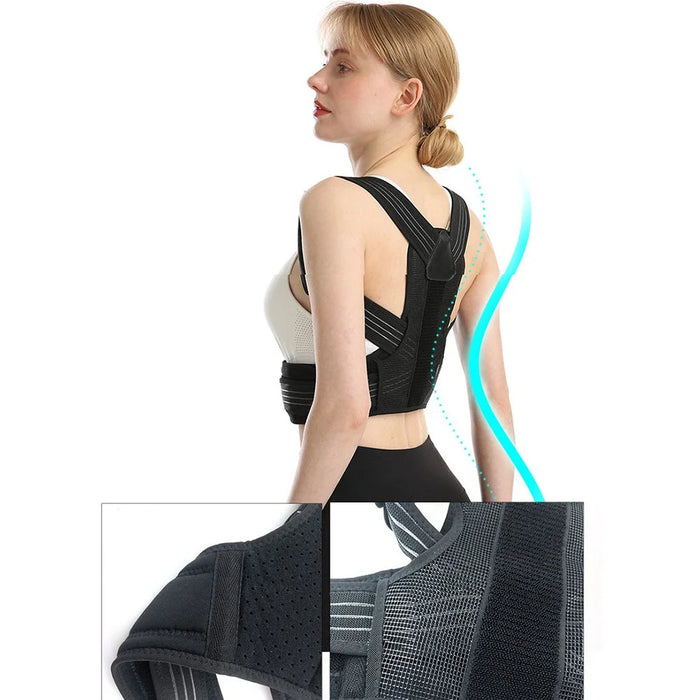 Posture Corrector Back Support Breathable Anti Hunchback Spine Alignment Fixation Brace - XS - 5
