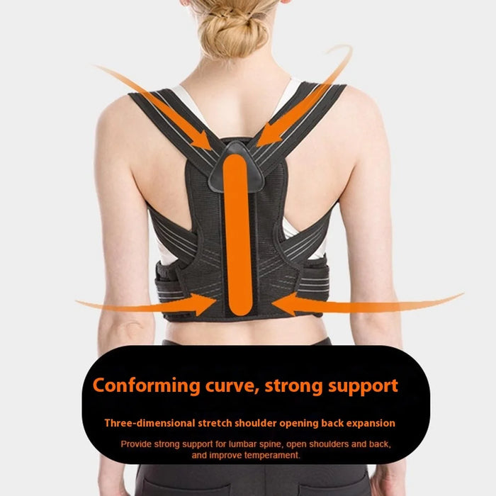 Posture Corrector Back Support Breathable Anti Hunchback Spine Alignment Fixation Brace - XS - 7