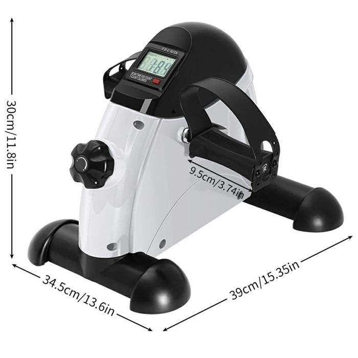 Mini Pedal Exercise Bike with LED Display Under Desk Exercise Equipment Arm and Leg Trainer (No Battery) - 6