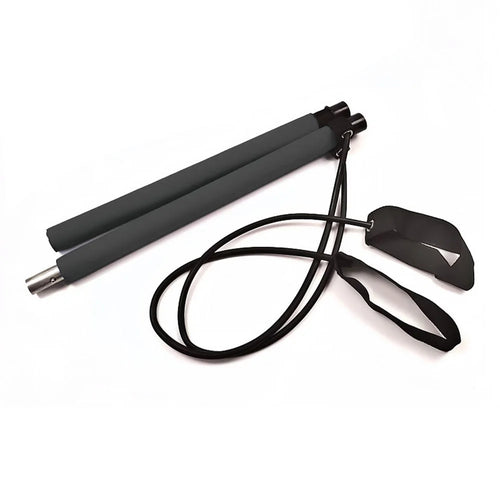 Pilates Bar Resistance Band Multifunctional Fitness Yoga Strength Training Stretching Stick Elastic Rope - Black - 1