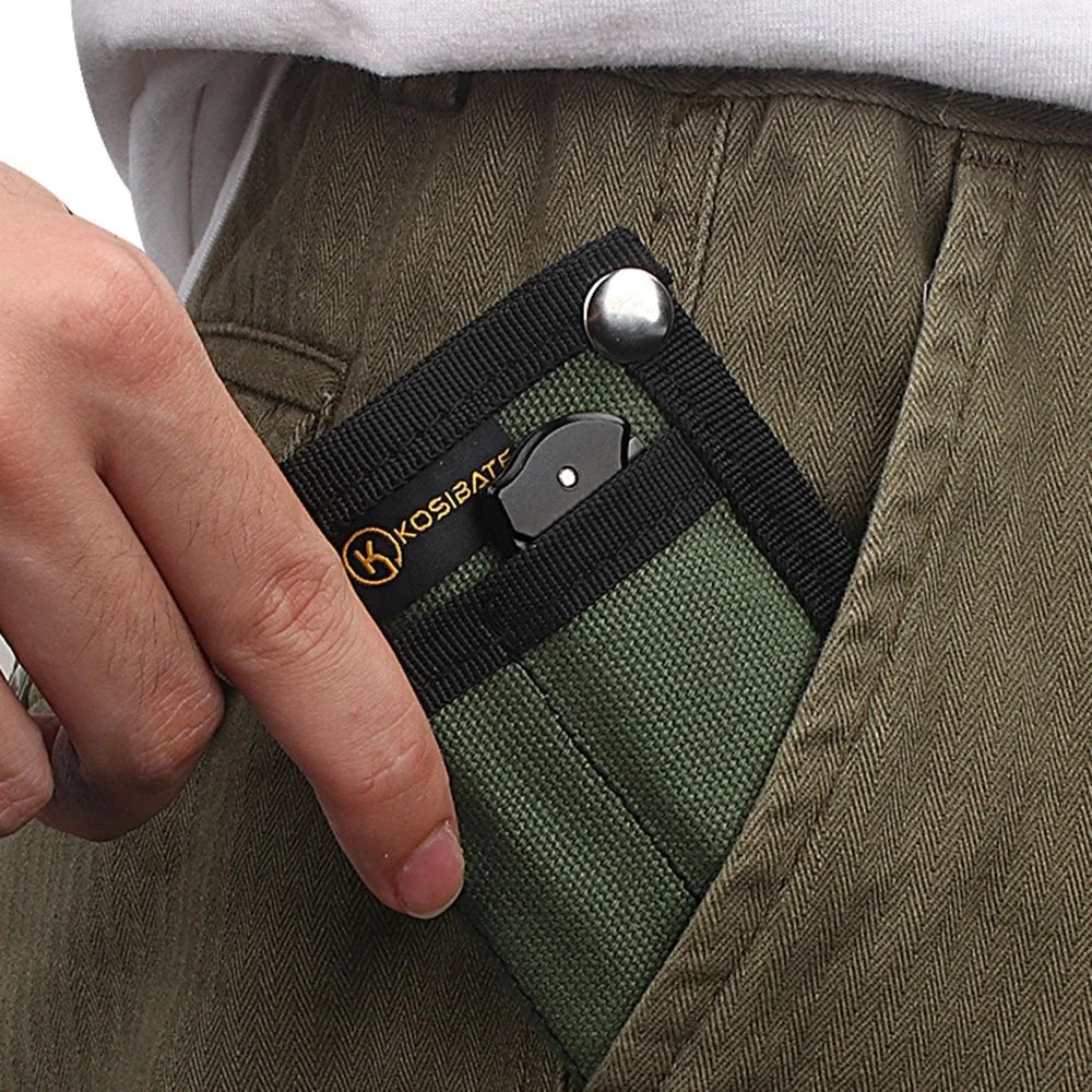 KOSIBATE H241 Portable Outdoor Tactical EDC Tool Storage Bag Foldable Credit Card Holder Pouch - Green - 5