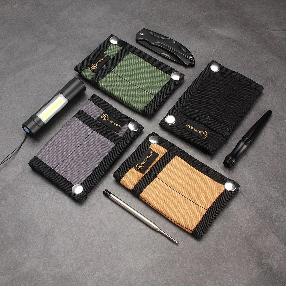 KOSIBATE H241 Portable Outdoor Tactical EDC Tool Storage Bag Foldable Credit Card Holder Pouch - Green - 6