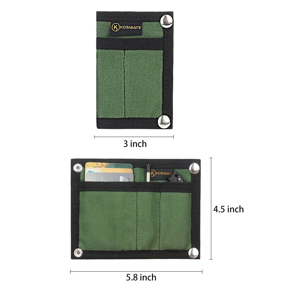 KOSIBATE H241 Portable Outdoor Tactical EDC Tool Storage Bag Foldable Credit Card Holder Pouch - Green - 7