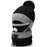 2025D14 Winter Windproof Knit Beanie Hat Face Mask Neck Warmer 3-Piece Set - Black+Grey - 1