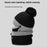 2025D14 Winter Windproof Knit Beanie Hat Face Mask Neck Warmer 3-Piece Set - Black+Grey - 3