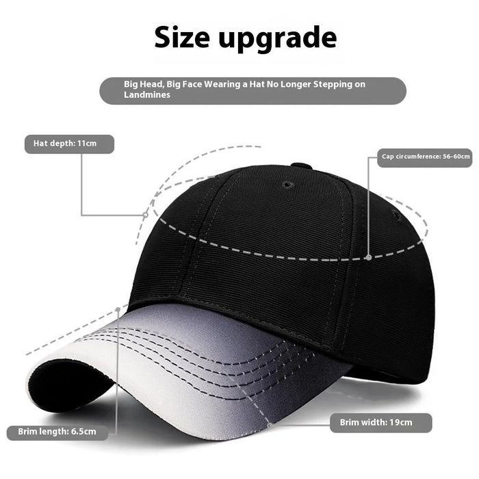 2025181 Four Season Baseball Cap Sunproof Polyester Cotton Stylish Gradient Hat - Black - 3