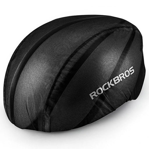 ROCKBROS 20001W Cycling Helmet Rain Cover Road Bike Safety Cap Dustproof Waterproof Cover - Adhesive Bonding Type / Black - 1