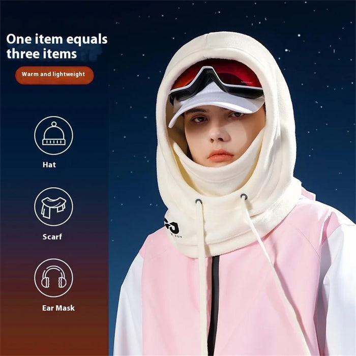 GOLOVEJOY DMZ96 Winter Polar Fleece Balaclava Snood Outdoor Cycling Neck Warmer Windproof Face Mask - Khaki - 2