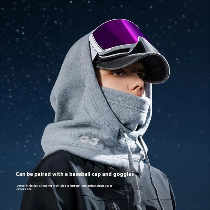 GOLOVEJOY DMZ96 Winter Polar Fleece Balaclava Snood Outdoor Cycling Neck Warmer Windproof Face Mask - Khaki - 3