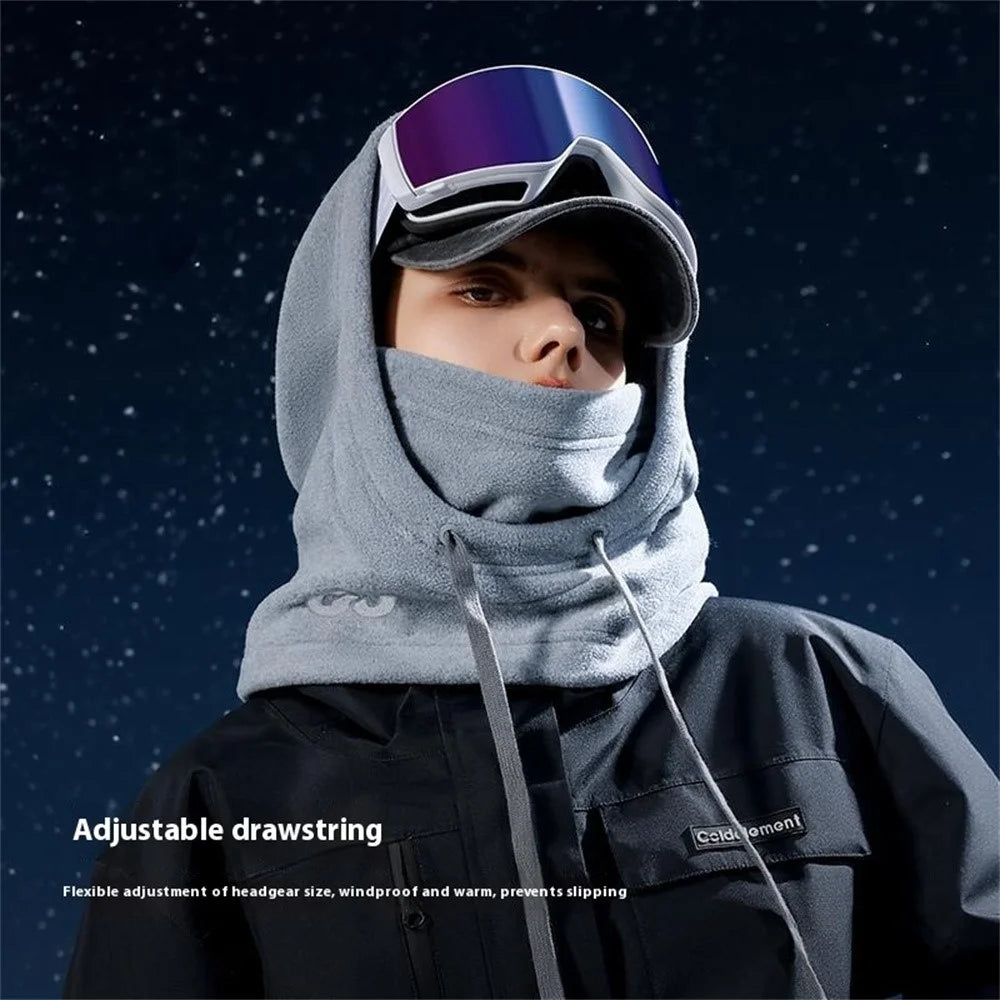 GOLOVEJOY DMZ96 Winter Polar Fleece Balaclava Snood Outdoor Cycling Neck Warmer Windproof Face Mask - Khaki - 5