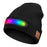 M1-BTD4 Colorful LED Light Warm Beanie Hat Night Running Bluetooth-Compatible Music Cap - Black - 1