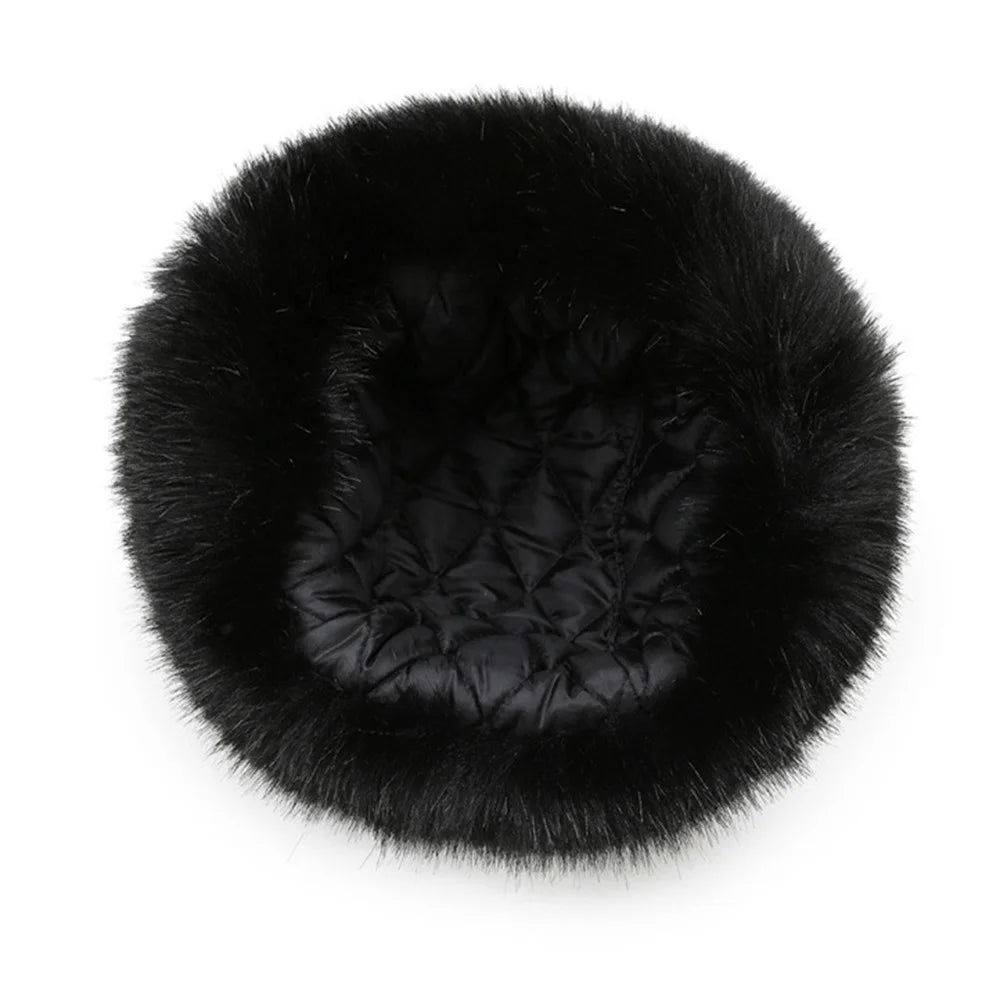 Winter Thicken PU Ushanka Hat Adjustable Windproof Warm Ear Flap Faux Fur Leifeng Cap - 6
