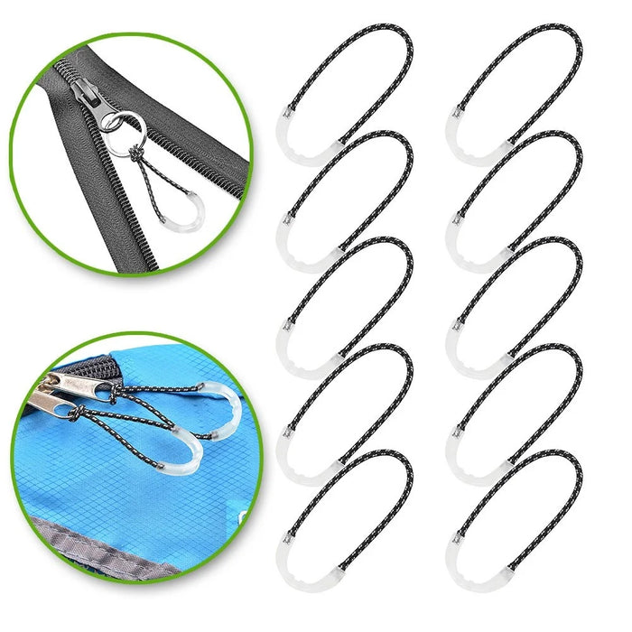 LUCKSTONE SLPJ 10Pcs Camping Luminous Zipper Puller Backpack Zipper Extension Rope Multifunctional Outdoor Tool - 2