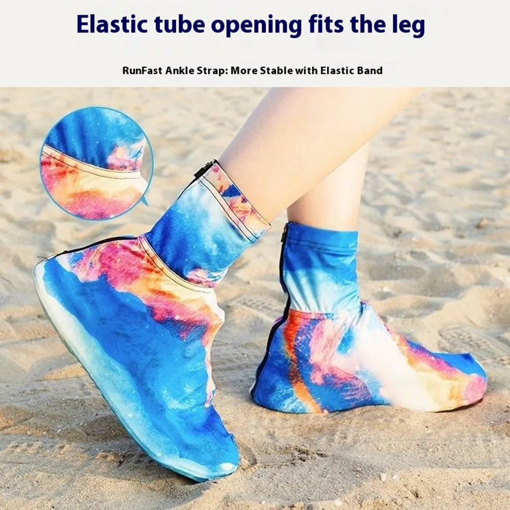 1 Pair Desert Hiking Anti Sand Shoe Covers Outdoor Travel Shoe Protection Cover - Starry Sky / XS - 4