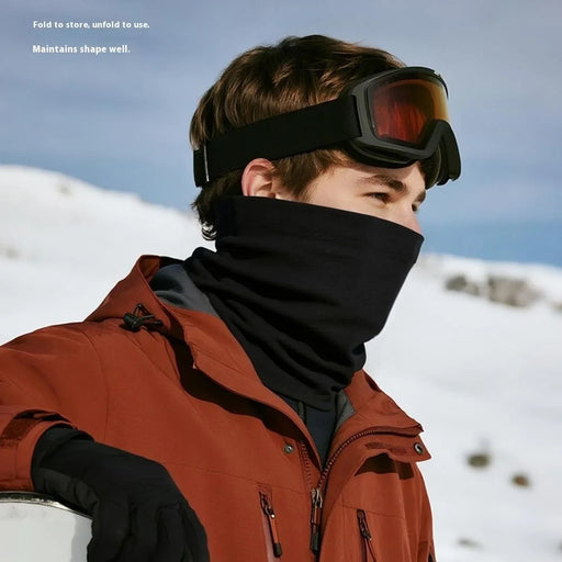 DTJ58 Winter Thermal Cycling Face Mask Windproof Elastic Neck Gaiter for Outdoor Skiing Snowboarding - Black - 2