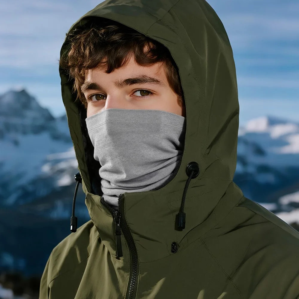 DTJ58 Winter Thermal Cycling Face Mask Windproof Elastic Neck Gaiter for Outdoor Skiing Snowboarding - Black - 5
