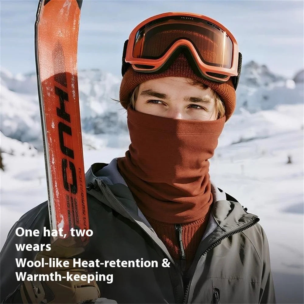 DTJ58 Winter Thermal Cycling Face Mask Windproof Elastic Neck Gaiter for Outdoor Skiing Snowboarding - Black - 7