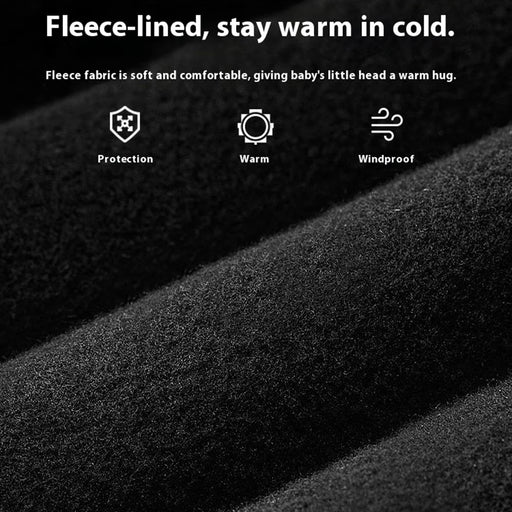 ROCKBROS Children Fleece Balaclava Warm Face Mask Cycling Skiing Cap Face Neck Warmer for Outdoor Activities - Black - 2