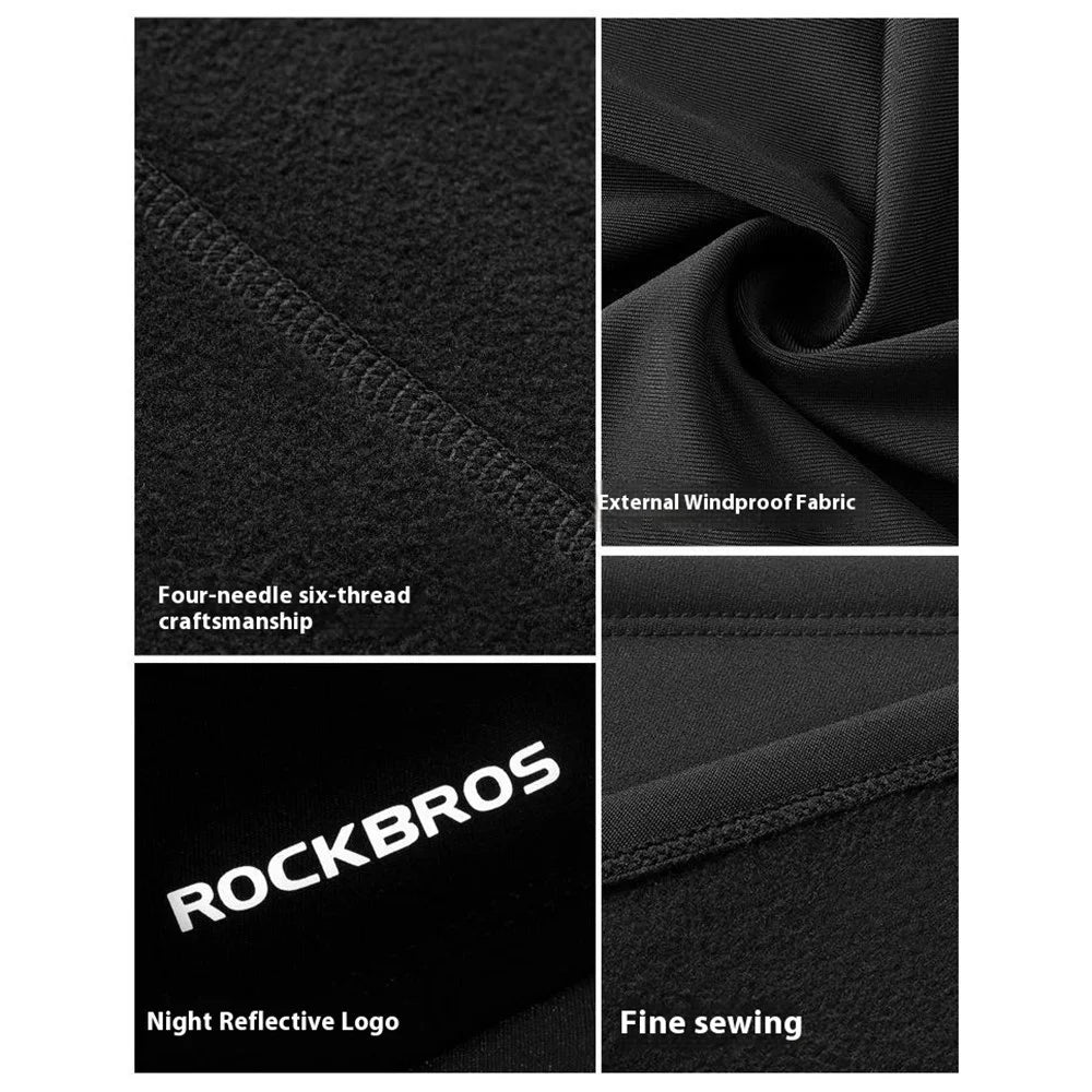 ROCKBROS Children Fleece Balaclava Warm Face Mask Cycling Skiing Cap Face Neck Warmer for Outdoor Activities - Black - 4