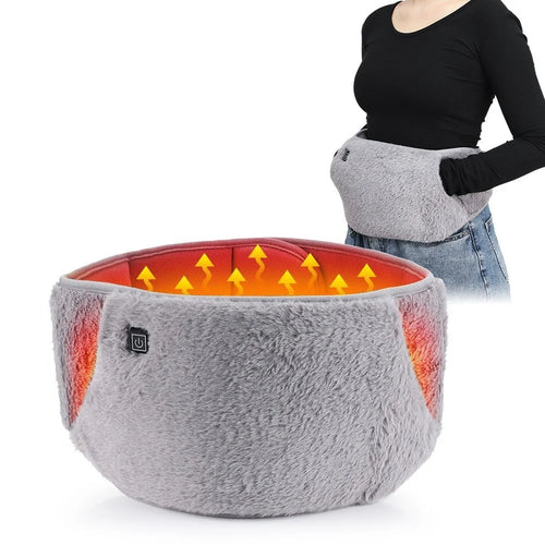 2 In 1 USB Heated Waist Belt with Hand Warmer Graphene Heating Abdominal Warmer with 1.5m Extension Cord - 1