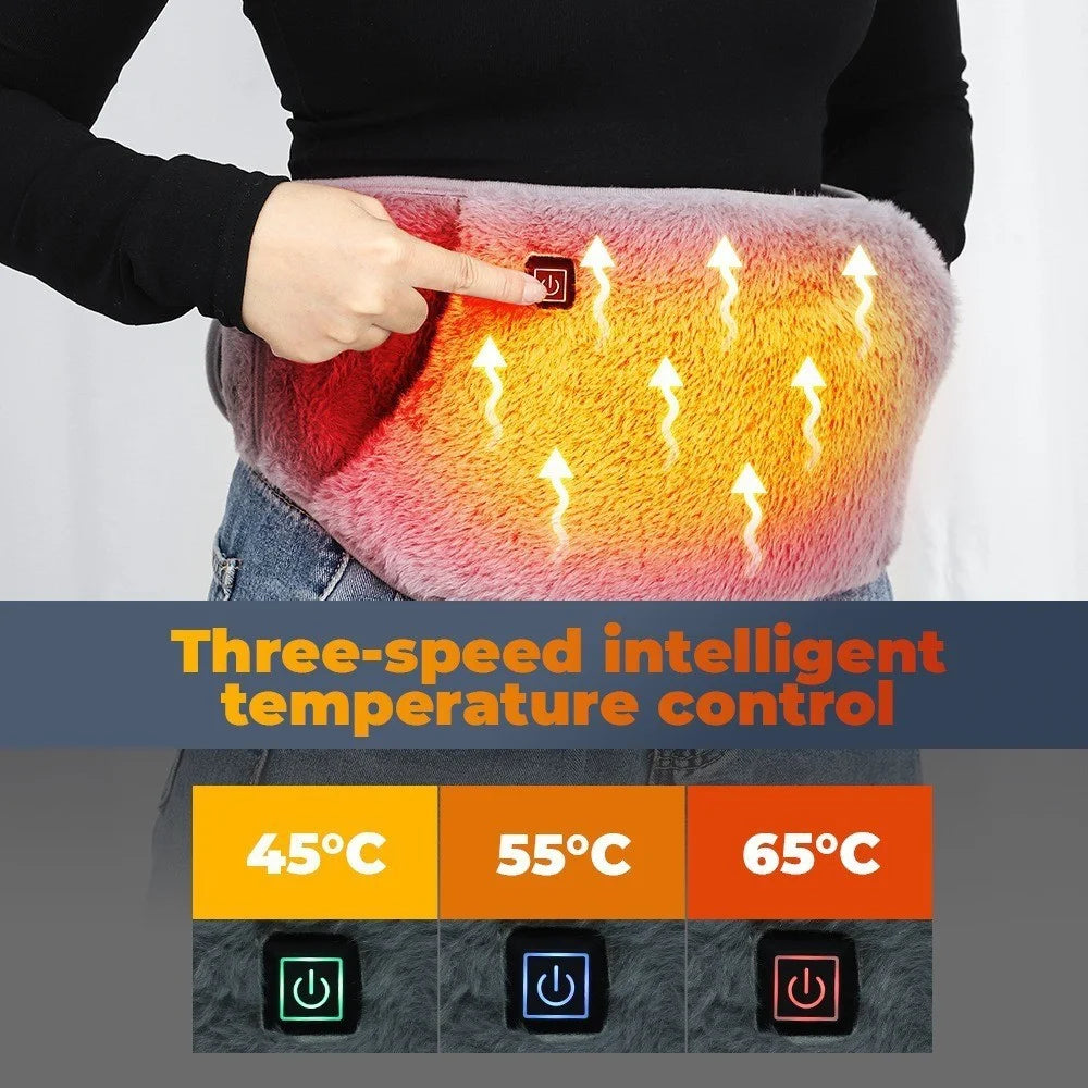2 In 1 USB Heated Waist Belt with Hand Warmer Graphene Heating Abdominal Warmer with 1.5m Extension Cord - 6