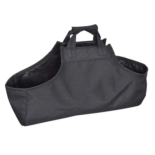 LUCKSTONE CHSNB-001-BK Firewood Storage Bag Large Handbag Wood Burning Stove Fireplace Accessories - 2