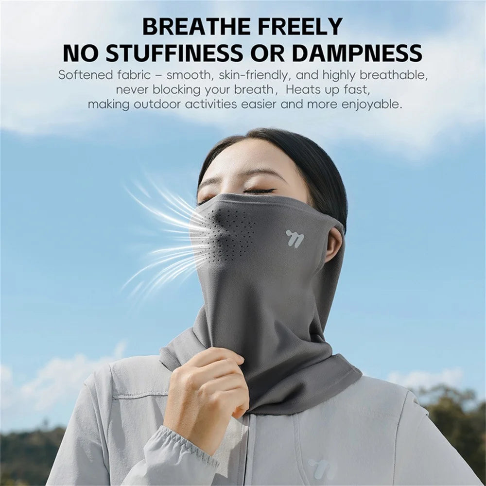WEST BIKING YP0201478 Winter Cycling Face Mask with Ear Loop Windproof Neck Gaiter for Outdoor Sports - Light Grey - 7