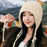 DMZ117 Handmade Knit Beanie Hat for Women Earflap Design Openwork Crochet Winter Skull Cap with Tassels - Wine Red - 6