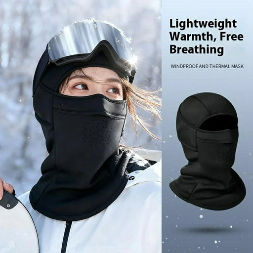 DTJ59 Winter Ski Face Mask for Men Women Outdoor Cycling Breathable Balaclava Fleece Lined Windproof Neck Gaiter - 2