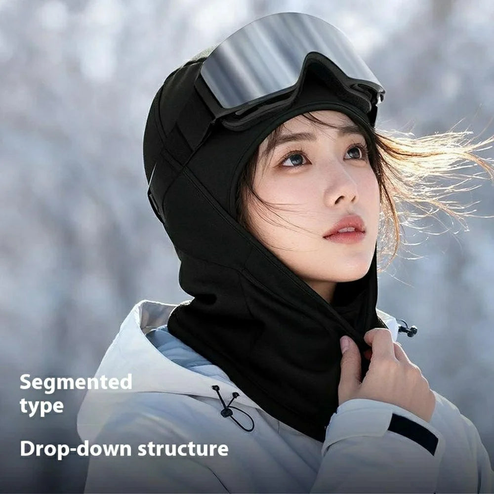 DTJ59 Winter Ski Face Mask for Men Women Outdoor Cycling Breathable Balaclava Fleece Lined Windproof Neck Gaiter - 4