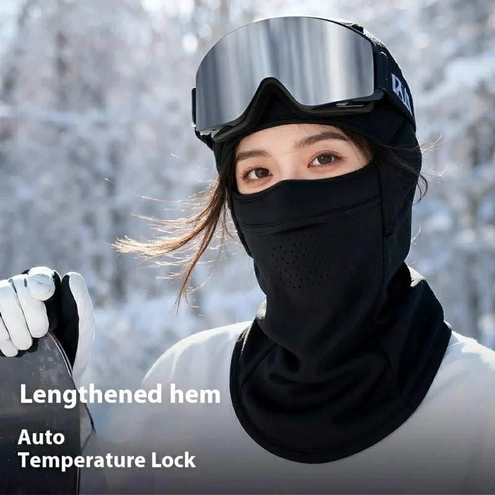 DTJ59 Winter Ski Face Mask for Men Women Outdoor Cycling Breathable Balaclava Fleece Lined Windproof Neck Gaiter - 5
